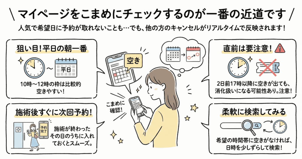 空き枠を効率よく取るにはどうすればいいの？のイラスト