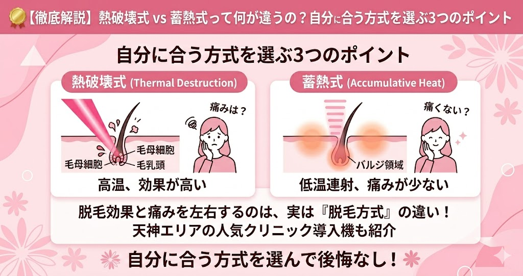 【徹底解説】熱破壊式 vs 蓄熱式って何が違うの?自分に合う方式を選ぶ3つのポイント