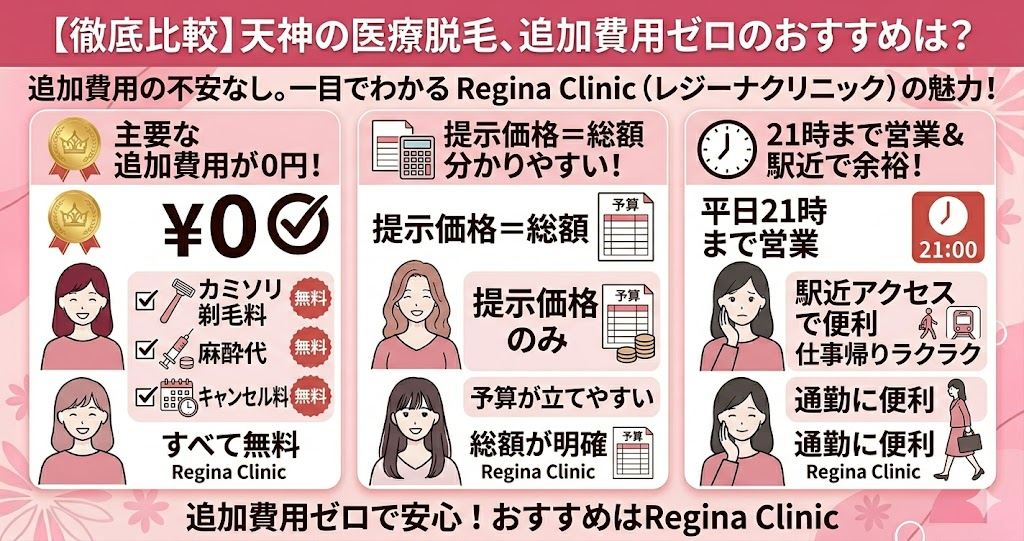 【追加費用を抑えたい方】レジーナがおすすめです